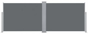 antracitszürke behúzható oldalsó napellenző 120 x 1000 cm