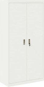 vidaXL Tárolószekrény Fehér 90 x 40 x 180 cm Acél