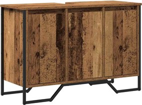 vidaXL Mosdókagyló Szekrény Egyéb Öreg fa 91 x 35 x 60 cm Faanyag