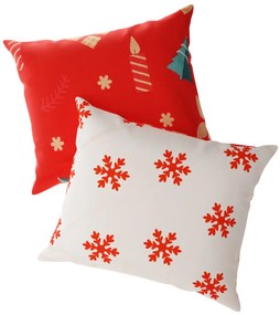2 db Mikroszálas párnahuzat KARÁCSONYI GYERTYA ÉS FÁCSKA 40x50 cm