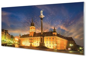 Üvegképek Warsaw Old Town naplemente 120x60cm 2 fogas