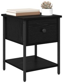 Éjjeli asztal 2 pcs Musta tammi 34 x 35,5 x 45 cm Faanyag