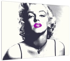 Marilyn Monroe képe - lila ajkú (70x50 cm)