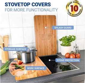 Edzett üveg tűzhely fedőlap szett 2 db-os 30x52 cm Lunch – Wenko