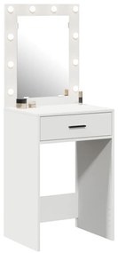 LED-es pipereasztal Fehér 50x41x135 cm