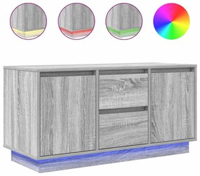 szürke sonoma színű TV-szekrény LED-lámpákkal 100x41x50 cm
