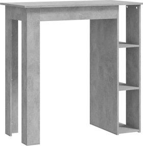 vidaXL betonszürke szerelt fa bárasztal polccal 102 x 50 x 103,5 cm