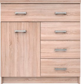 Komód 1D4S, sonoma tölgy, TOPTY TYP 20