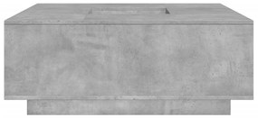 betonszürke szerelt fa dohányzóasztal 100x100x40 cm