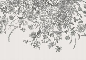 Dekoratív fotótapéta falra Könnyű összeszerelés Virágmintás 208x146 Ragasztó