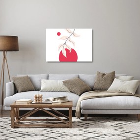 Üveg kép - Rózsaszín virágos absztrakció N⁰2 (70x50 cm)