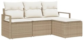 Kerti Kanapé Szett párnával tárolóval 4 pcs Beige és krém