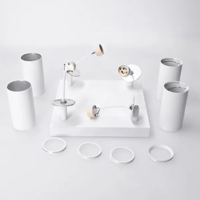 Brilagi - Spotlámpa SELE SQUARE 4xGU10/30W/230V fehér