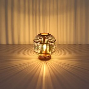 Globo 15368T - Asztali lámpa HILDEGARD 1xE27/60W230V bambusz