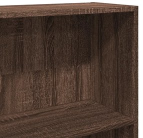 barna tölgy színű szerelt fa könyvszekrény 80 x 24 x 176 cm
