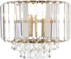 LAURA ASHLEY3727747-Q VIENNA Kristály Fali Lámpa Antik sárgaréz, Fehér G9 IP20