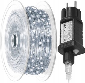 Drótos Karåcsonyfa Låmpa 1000LED 100M Fehér Hideg IP44 Damil