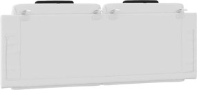 fehér és fekete műbőr fejtámla párna Viana 140 cm