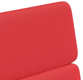 Kerekes Étkező Székek 2 pcs Piros 58 x 65 x 98 cm Műbőr