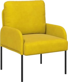 vidaXL Kanapék párnával 55cm Sárga Furnér