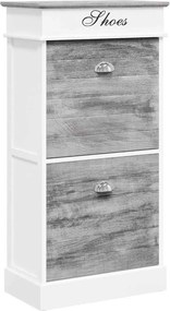 vidaXL szürke császárfa cipőszekrény 50 x 28 x 98 cm