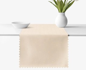 Goldea ünnepi teflonos asztali futó - pezsgő színű alapon fényes négyzetek 50x180 cm