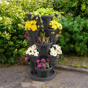 4Home virágpiramis 5 részes, antracit, 5 emelet