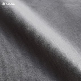 Szürke kárpitozott franciaágy ágyráccsal 180x200 cm Noira Slim – Bonami Selection