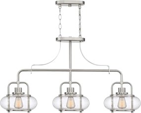 Elstead Lighting QUOIZLE QZ-TRILOGY-ISLE-BN Csillár 3x60W/E27