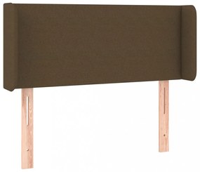 sötétbarna szövet fejtámla szárnyakkal 93x16x78/88 cm