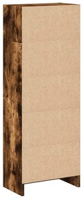 füstös tölgy színű szerelt fa könyvszekrény 40 x 24 x 109 cm