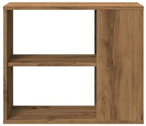 kézműves tölgy színű szerelt fa kisszekrény 60 x 30 x 50 cm