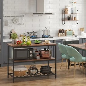 MARGE konyhai polcos állvány barna/fekete