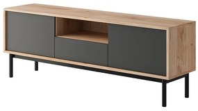 GRUND TV asztal BRVT154, 154x57x39, jackson hickory/grafit