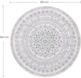 Nappali szőnyeg, 160 cm átmérő, szürke