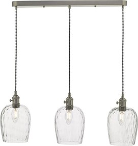 DAR LIGHTING HAD3661-03 HADANO Többágú Függesztett Lámpa Ősi Króm, Átlátszó E14 IP20