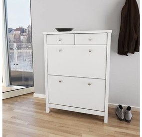 Tvilum Fehér cipősszekrény 2 fiókkal VITUS