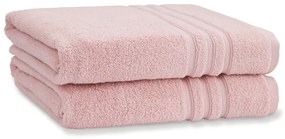 Világos rózsaszín frottír pamut fürdőlepedő szett 2 db-os 90x140 cm Zero Twist – Catherine Lansfield