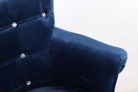 HR804CN Tengerkék modern velúr szék