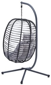 Függőszék, Fém + Polyrattan, Szürke. AZ-V1289 GREY