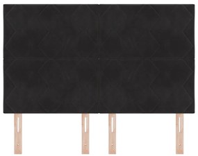 LED Fejtámla Gyémánt Blokk Kialakítással Fekete 144 cm Bársony