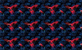 Fotótapéta Papagájok a trópusokon egzotikus vinil levelek 254x184 +ragasztó