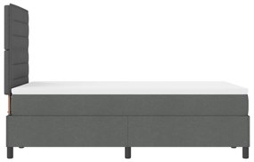 Box Spring Ágy Matraccal Sötétszürke Kétszemélyes Szövet