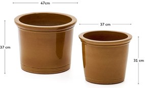 Terrakotta virágcserép készlet 2 db-os ø 47 cm Presili – Kave Home