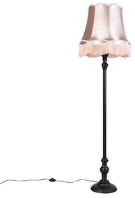 Állólámpa fekete rózsaszín Granny búrával - Classico