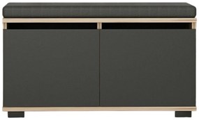 Cipőtároló Drago - Walnut, Black