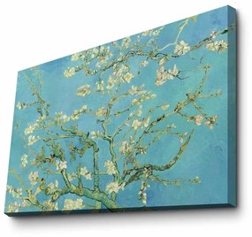 Vászon falikép, Vincent van Gogh másolat, Mandulavirágzás, világoskék - PRINTEMPS