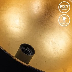 B.K. Licht 1322 - Mennyezeti lámpa 1xE27/60W/230V fekete/arany