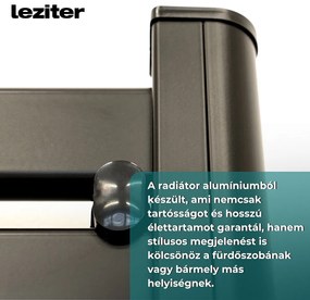 Elektromos törölközőszárító radiátor 500W - FEKETE