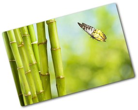 Üveg vágódeszka Bamboo és a pillangó pl-ko-80x52-f-69817087